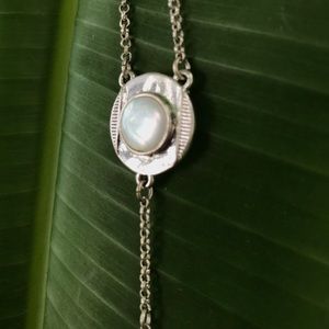 Lucky Brand White and Silver Necklace